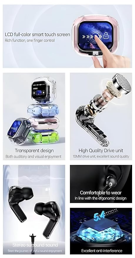 AIRMAX Screen TWS Smart Touch Display True Wireless Buds